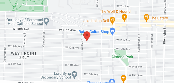 map of 3878 W 11TH AVENUE